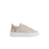 D.A.T.E Beige Leather Sneaker -   -  D.A.T.E.